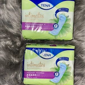 2 tena pads